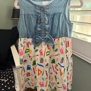 Girls School Supply Themed Dress